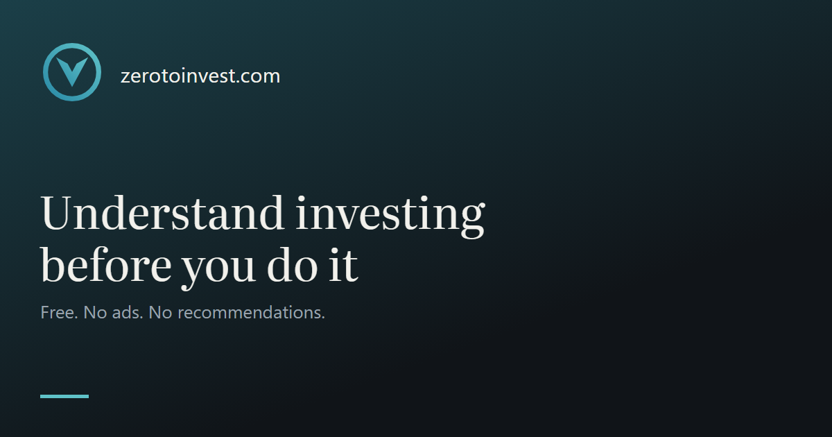 Zerotoinvest banner, for sharing on social media